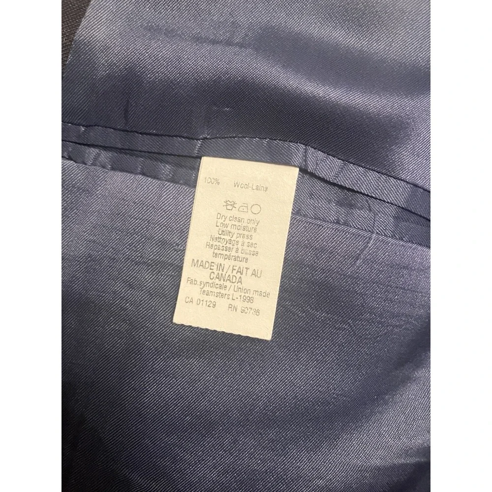 Lauren Ralph Lauren Windowpane 100% Wool Blazer 42R Navy Sport Coat